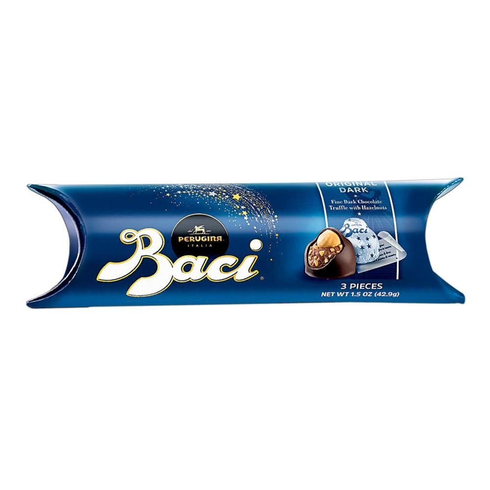 PERUGINA BACI BACIO IN TUBE X 3 PCS GR 37.5 DARK CHOCOLATE myDelibox