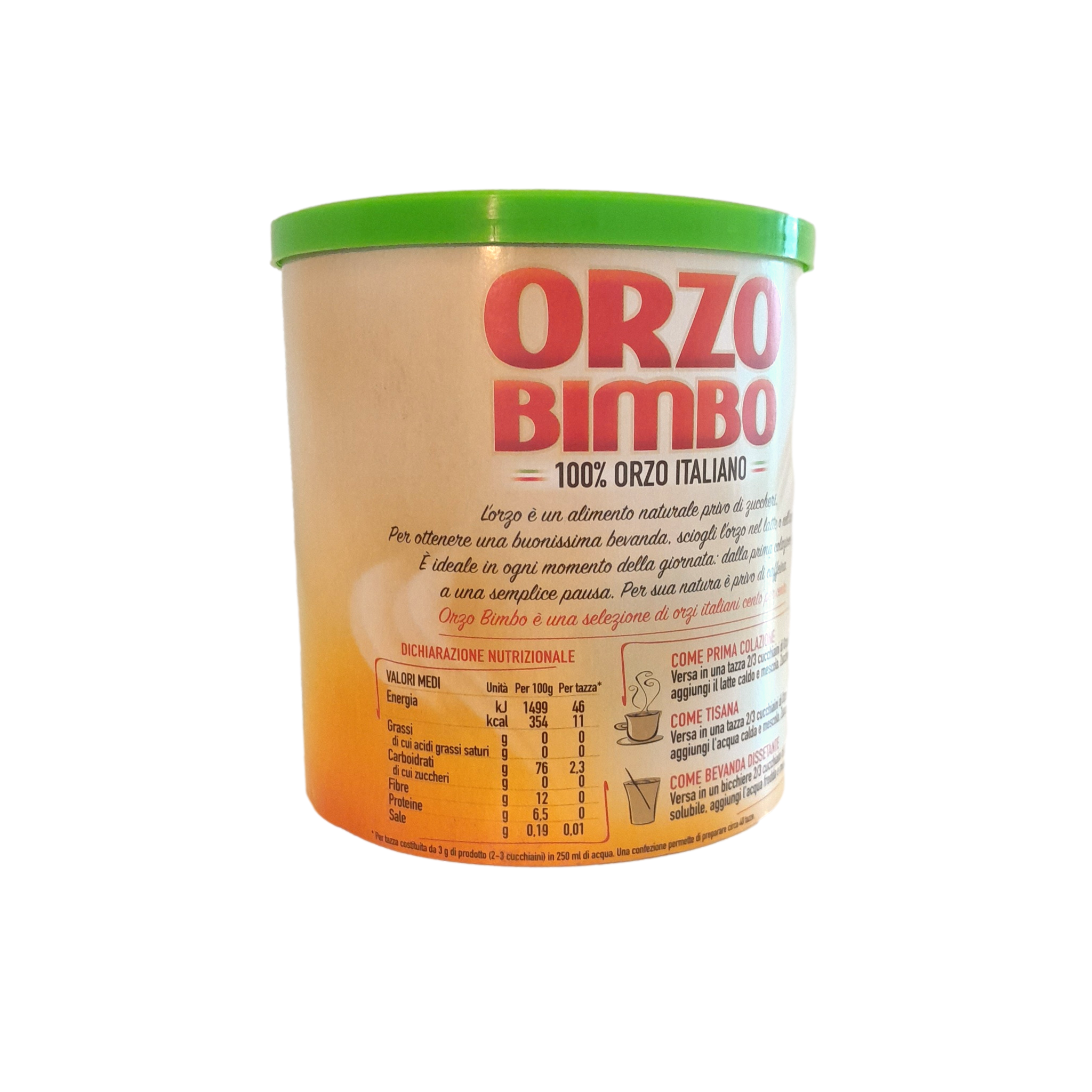 ORZO BIMBO SOLUBILE GR 120 IN TIN – myDelibox