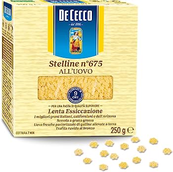 DE CECCO SMALL EGG PASTA GR 250 STELLINE N 675 – myDelibox